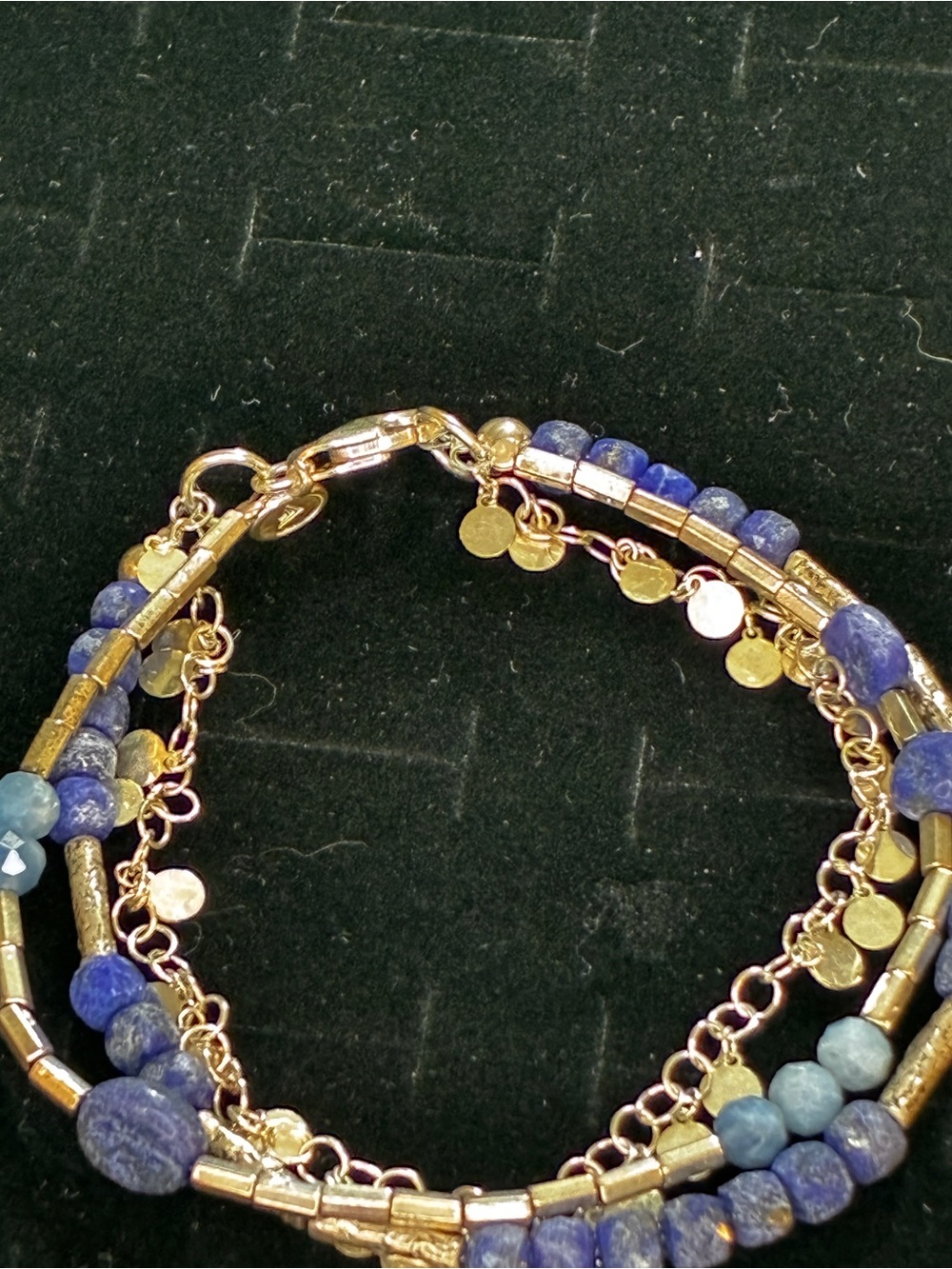 Silpada’s Sterling silver and Blue Beaded Multi-Strand Bracelet